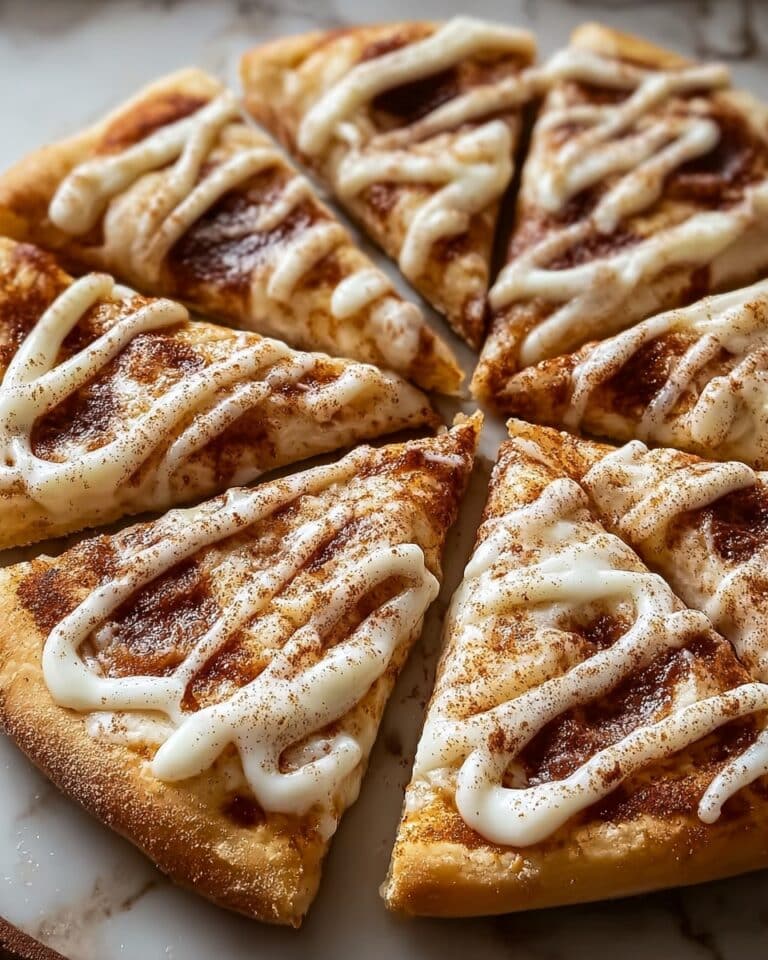 Cinnamon-Sugar Crescent Roll Pizza with Glaze Recipe