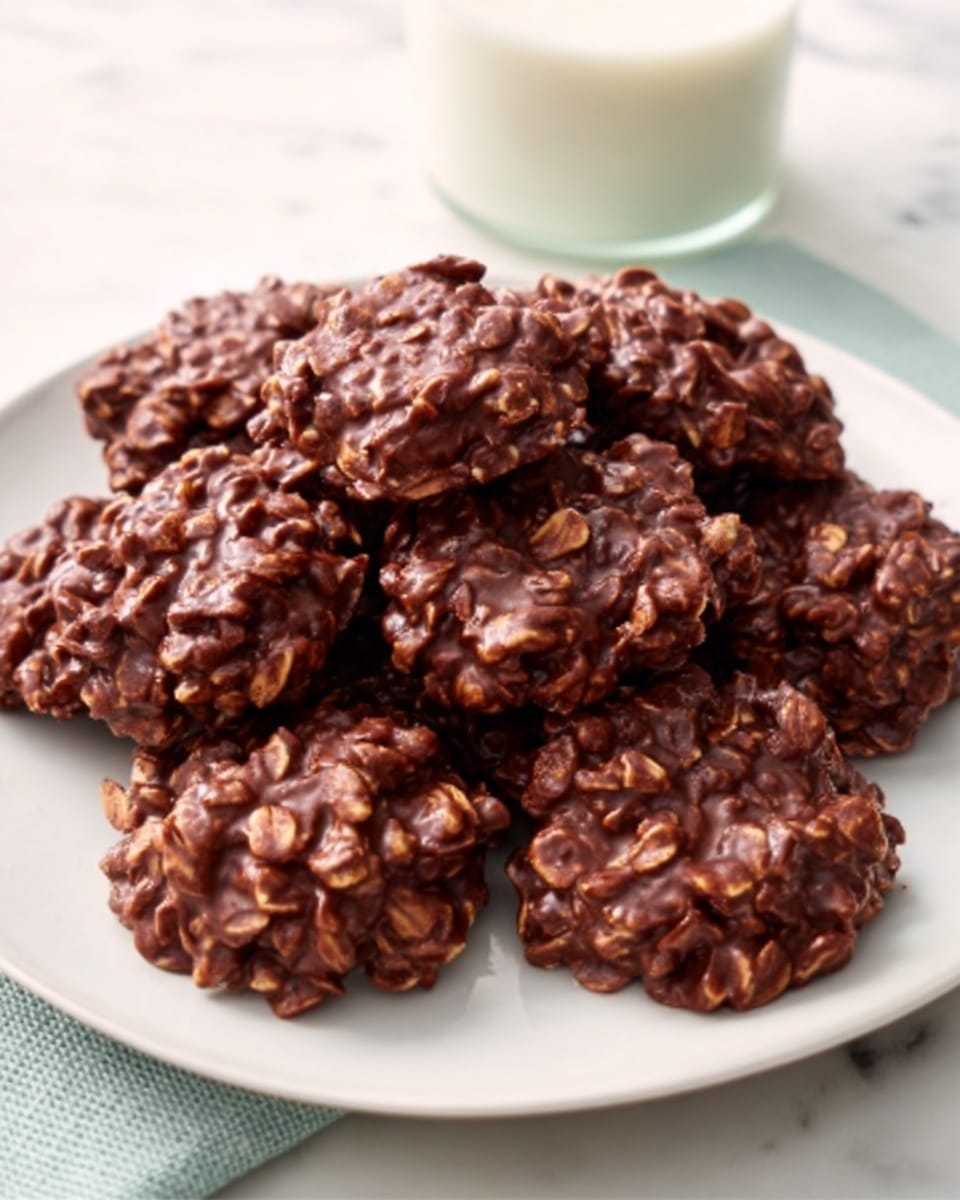 A white plate with round, thick chocolate cookies arranged inside. Each cookie is dark brown with a rough, bumpy texture showing small bits of nuts or oats. The plate sits on a wooden surface with a few crumbs scattered around. The cookies look soft and dense, with slight cracks on top showing their moist inside. Photo taken with an iphone --ar 4:5 --v 7