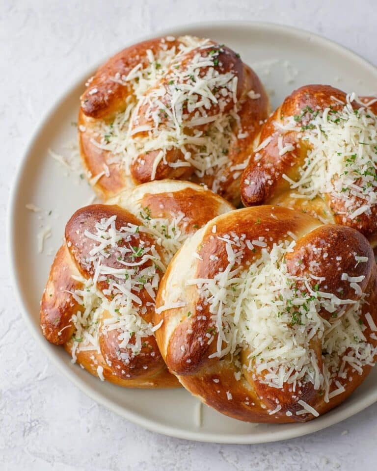 Homemade Garlic Parmesan Soft Pretzels Recipe