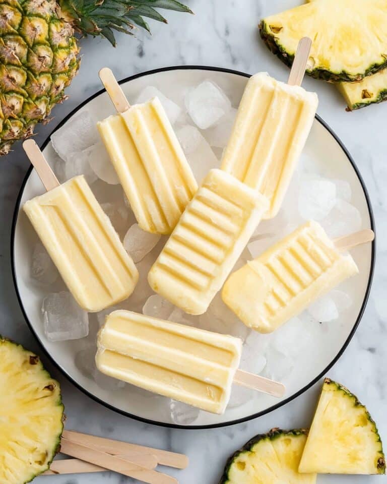 Pineapple Sweetened Condensed Milk Popsicles Recipe