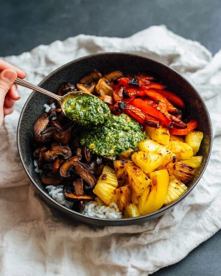 Amazing Mushroom Bowls with Kale Pesto Recipe