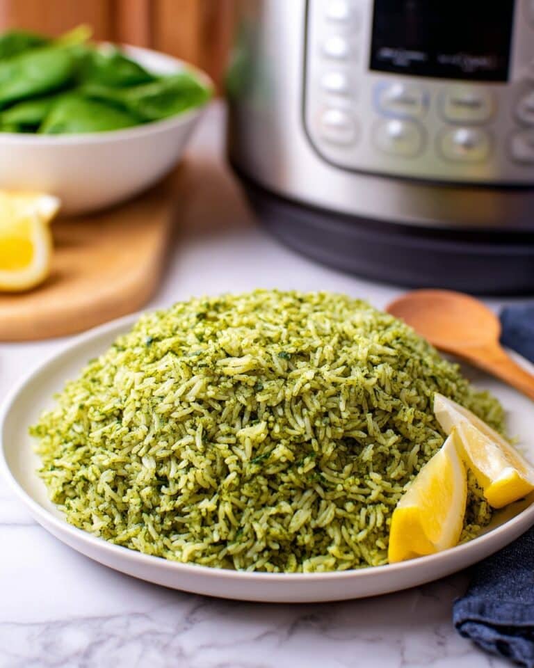 Instant Pot Spinach Rice Recipe