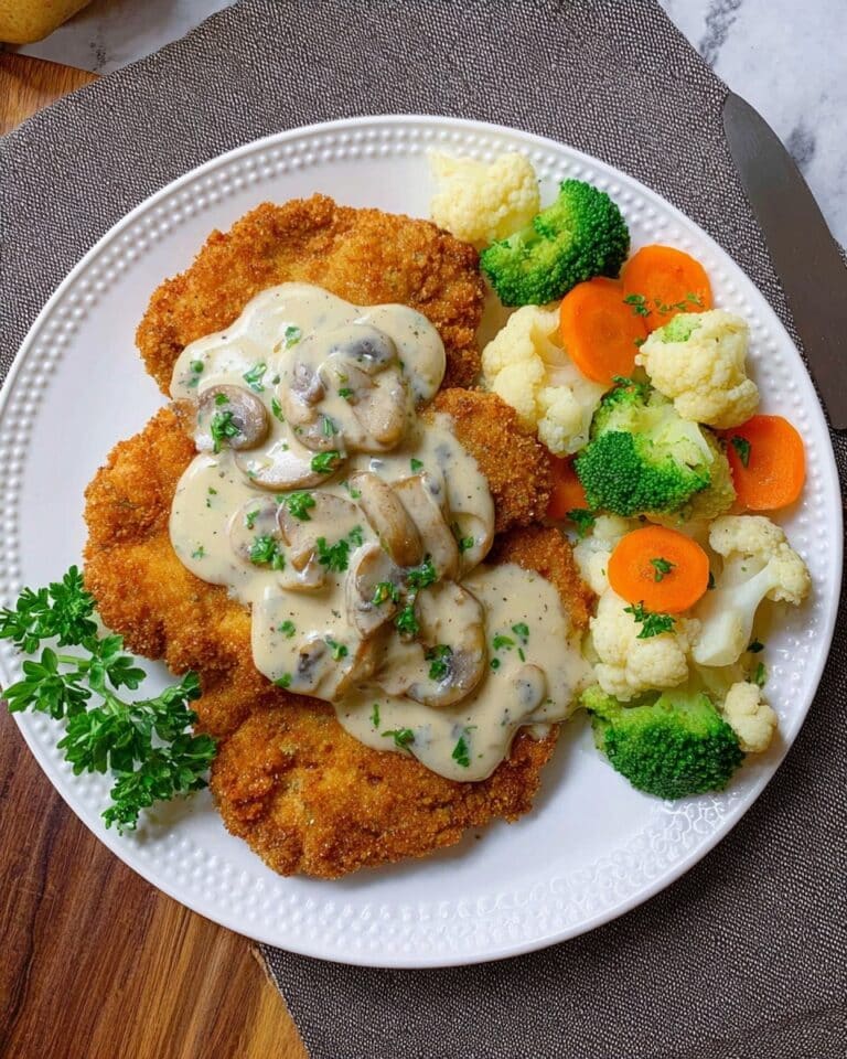 Rahmschnitzel (Creamy Mushroom Schnitzel) Recipe