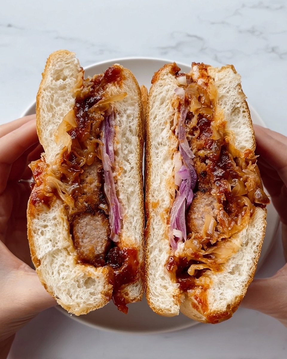 Three hot dogs are placed on a white plate with light grill marks on the buns. Each hot dog has a reddish-brown sausage on a soft, golden bun. Below the sausage is a layer of white sauerkraut, adding texture and some thin strands extending slightly outside the bun. On top of each sausage is a thick line of grainy yellow mustard. The white marbled surface beneath the plate and a folded light blue cloth add a clean, bright background. Photo taken with an iphone --ar 4:5 --v 7